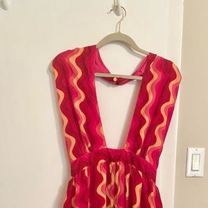 Nasty Gal Halter Neck Cut Out Wide Leg Jumpsuit